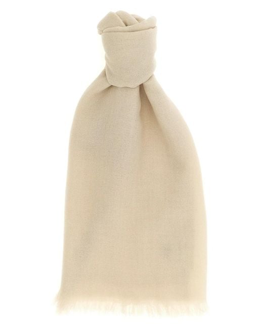 Brunello Cucinelli Natural Silk Cashmere Scarf