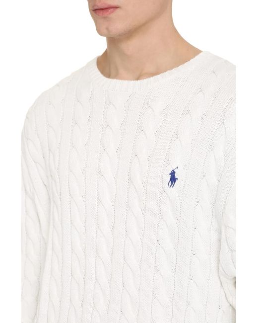 Polo Ralph Lauren White Plaited Cotton Jersey for men