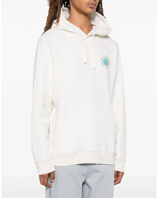 Patagonia White Unity Fitz Uprisal Logo Hoodie for men