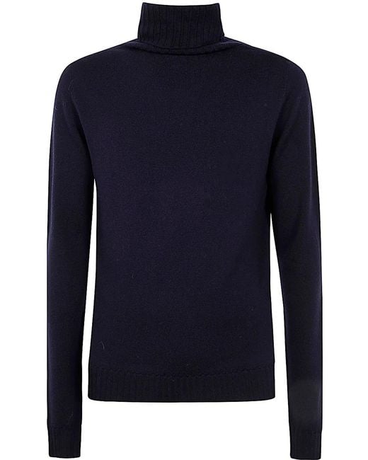 MD75 Blue Turtle Neck Merinos Sweater for men