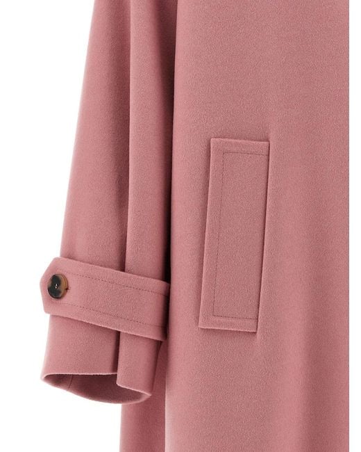 Alberto Biani Pink Wool Coat