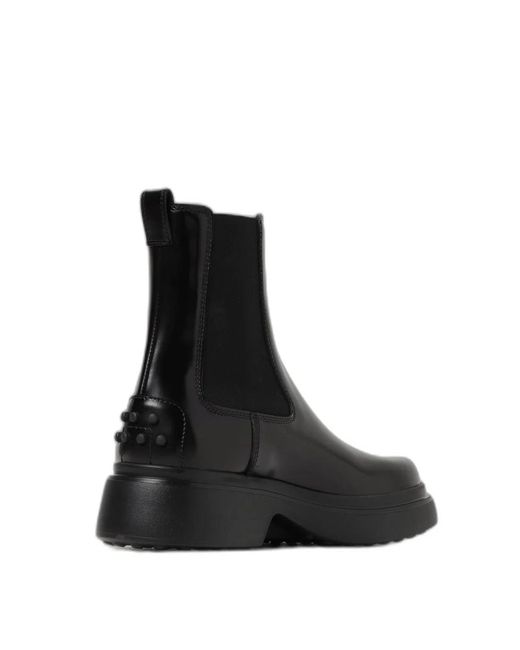 Tod's Black Leather Chelsea Boots