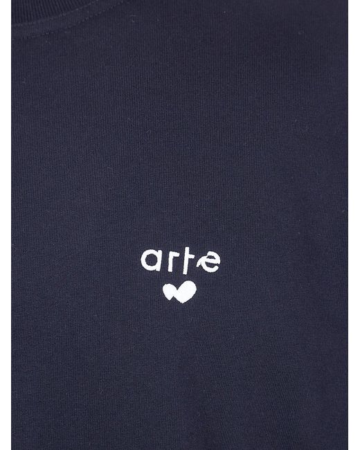 Arte' Black "Heart" Logo T-Shirt for men