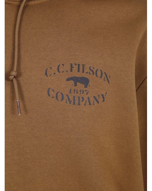 Filson Brown "Stencil Graphic" Hoodie for men