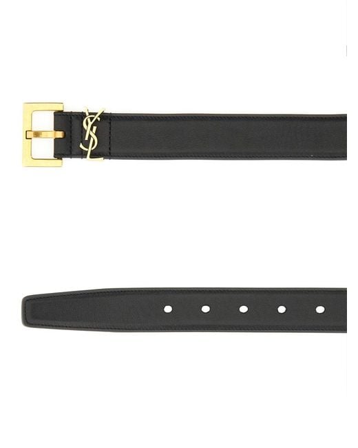 Saint Laurent Black Cintura Cassandre