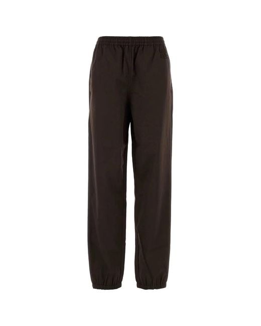 Miu Miu Black Chocolate Twill Joggers