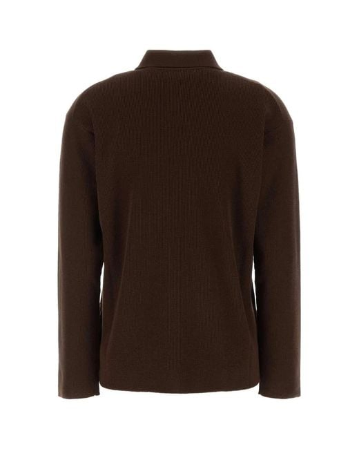 Miu Miu Brown Chocolate Wool Polo Shirt