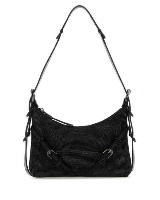 Givenchy Black Rhinestone Embellished Mini Top-Handle Bag