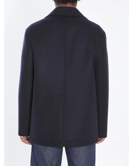 Gucci Blue Midnight Wool Coat for men