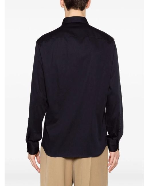 Emporio Armani Blue Cotton Shirt for men