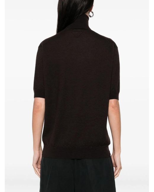 Prada Black Turtleneck T-Shirt