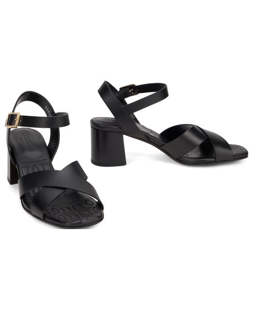Doucal's Black Medium Heeled Sandals