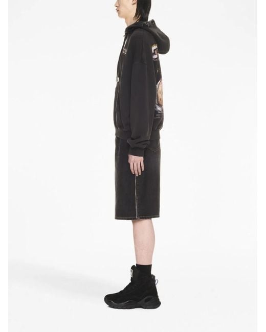 Off-White c/o Virgil Abloh Black Logo Print Hoodie for men