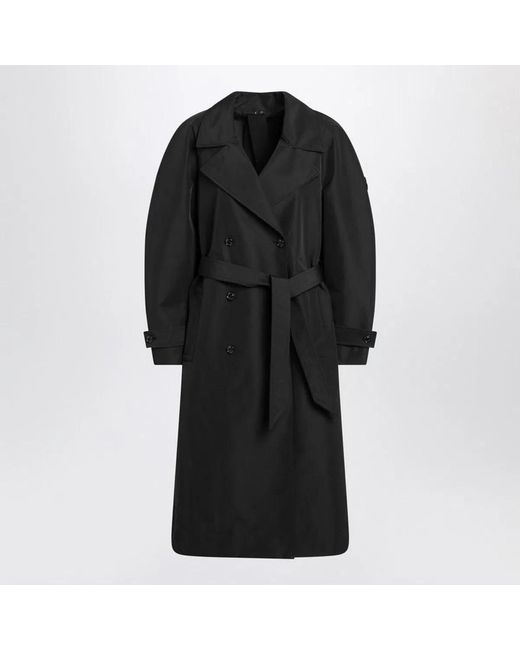 Moncler Genius Black Double-Breasted Trench Coat With Belt