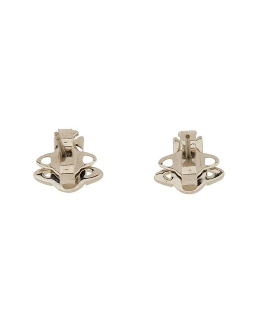 Vivienne Westwood Metallic Balbina Earrings With Pearl