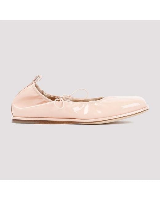 Simone Rocha Pink Heart Toe Lace-Up Ballerina