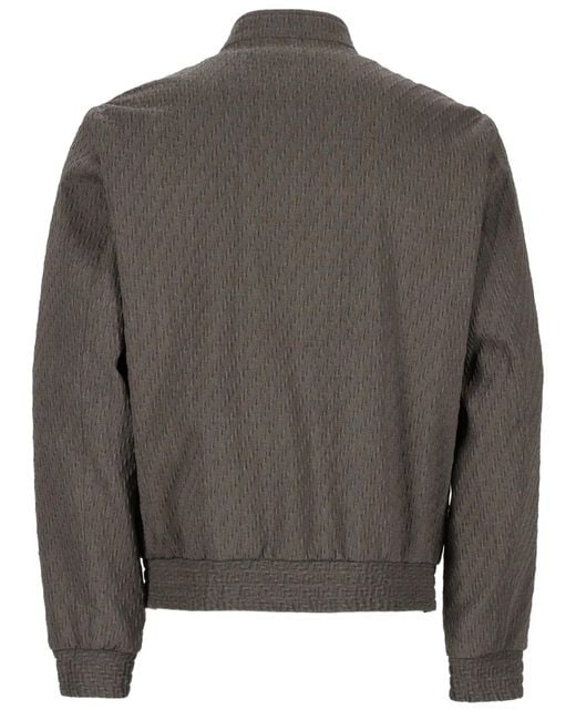 Emporio Armani Gray Giacca "Blouson" for men