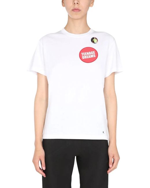 Raf Simons White Crew Neck T-Shirt