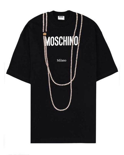 Moschino Black T-Shirt With Logo