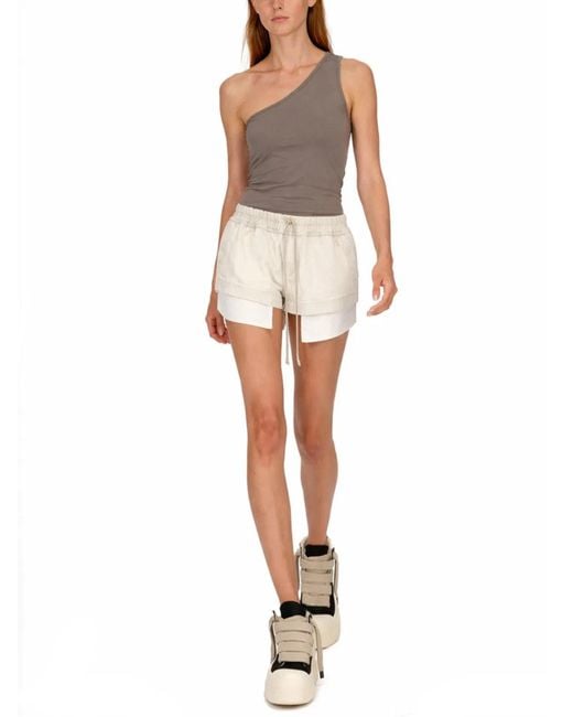 Rick Owens Natural Denim Shorts