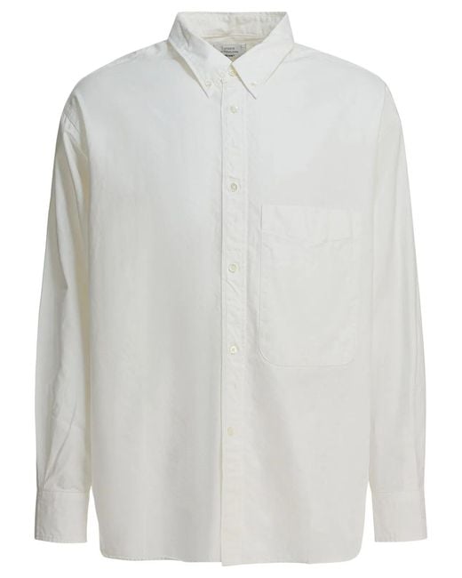 Beams Plus White Cotton Shirt for men
