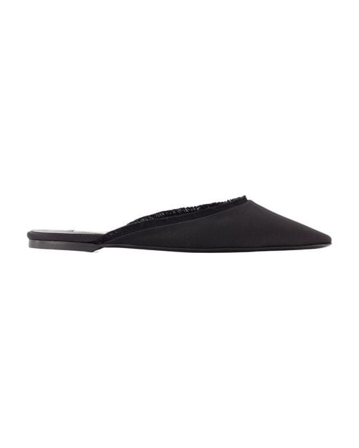 Totême Black Frayed Lounge Sandales