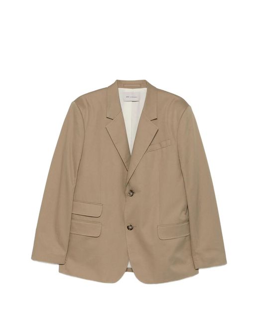 AMI Natural Cotton Breasted Jacket for men