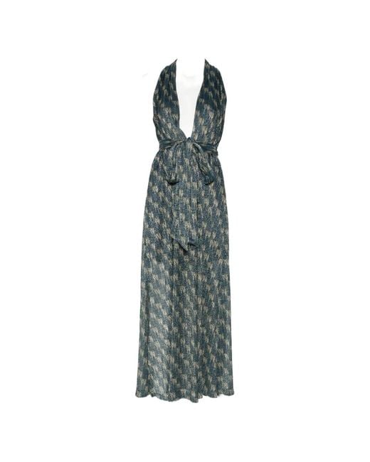 Siyu Blue Ars Long Dress