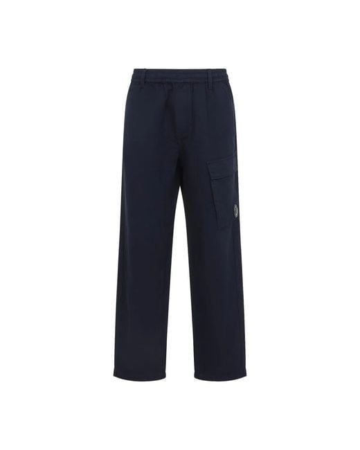 C P Company Blue C.P.Company Cotton Cargo Pants for men