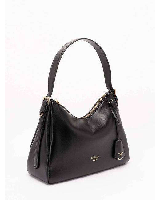 Prada Black Leather Shoulder Bag