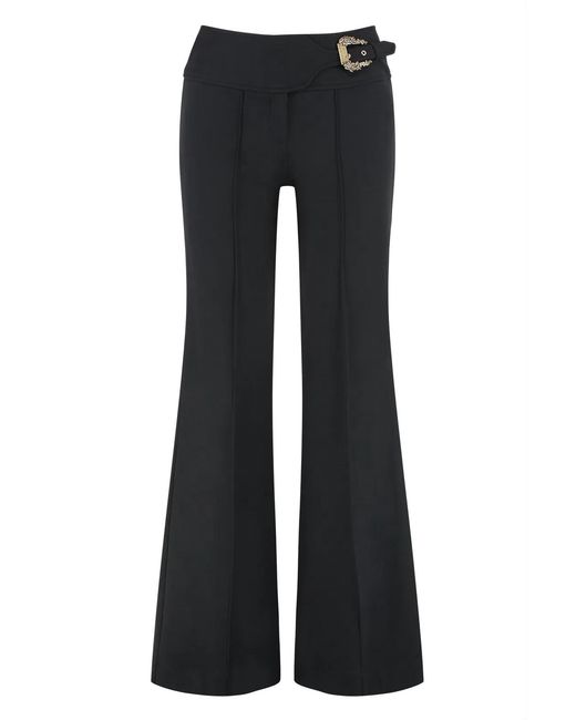Versace Jeans Couture Black High-Waist Wide-Leg Trousers