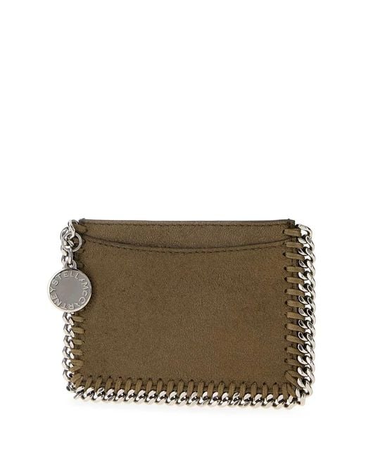 Stella McCartney Brown Falabella Flat Card Holder Eco Shaggy Deer W/Ruthe