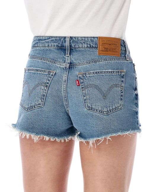 Levi's Blue Low Rise Denim Shorts