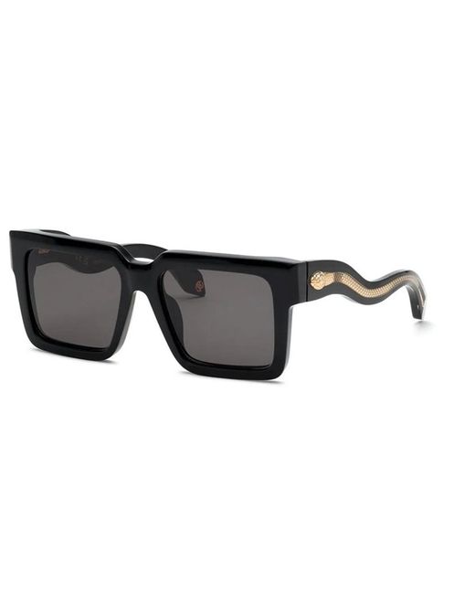 Roberto Cavalli Black Acetate Sunglasses