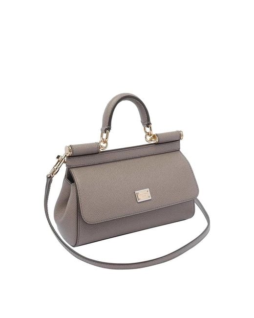 Dolce & Gabbana Gray Dolce & Gabbana Small Sicily Handbag