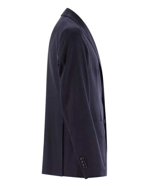 Tagliatore Blue Two-Button Wool Jacket for men
