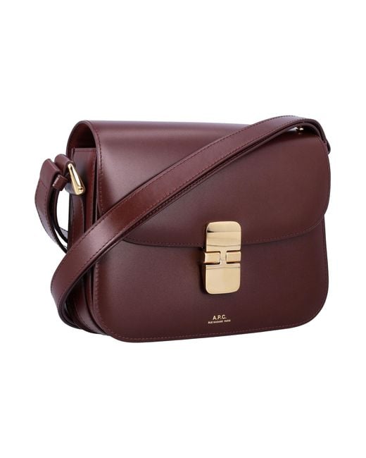 A.P.C. Purple Grace Small Leather Bag