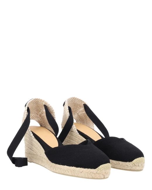 Castaner Black Castañer Cotton Leather Heel