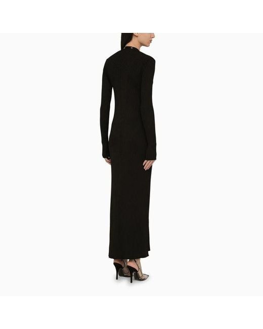The Attico Black Long Knitted Cardigan