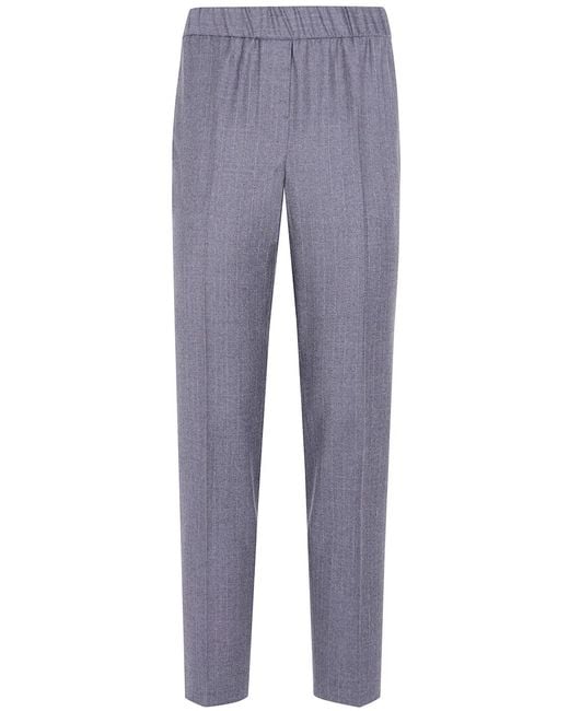 Peserico Blue Slim Fit Trousers