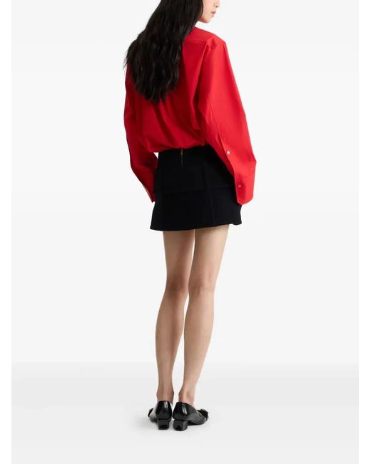 Patou Black Belted Mini Skirt