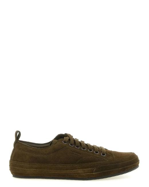 Tom Ford Green Suede "Dean" Sneakers for men