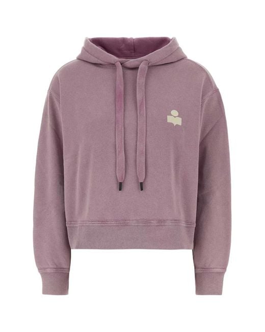 Isabel Marant Purple Lilac Cotton Blend Salmy Sweatshirt
