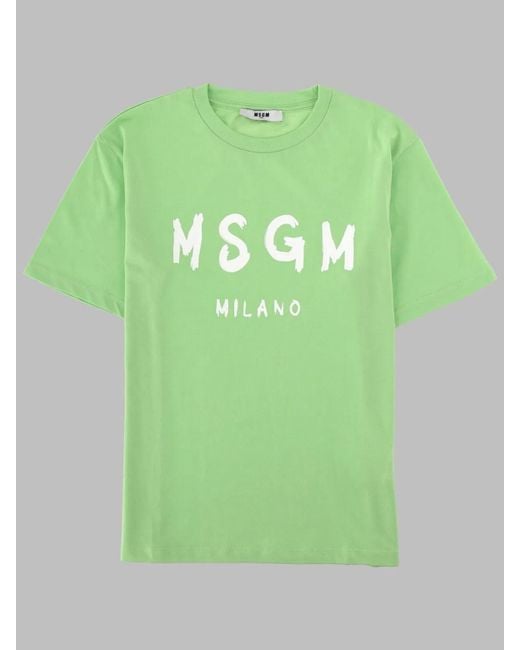 MSGM Green Jersey T-Shirt