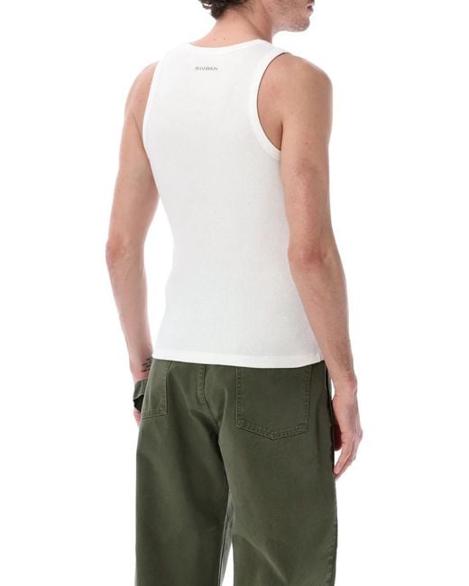 J.W. Anderson Green Slim-Fit Ribbed Tank Top for men