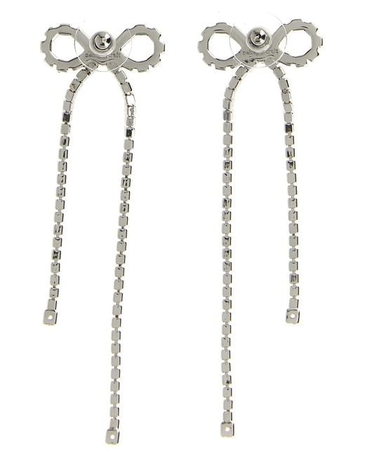 Self-Portrait White Copper Earrings