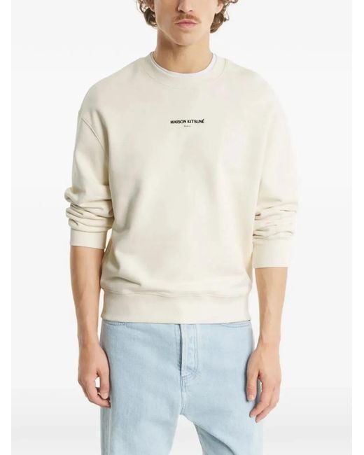 Maison Kitsuné White Maison Kitsuné Maison Kitsunè Paris Sweatshirt for men