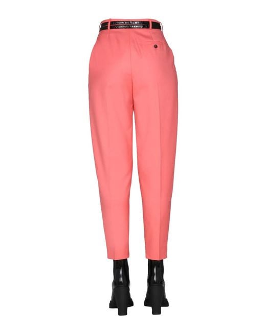 McQueen Red Pants Peg Leg