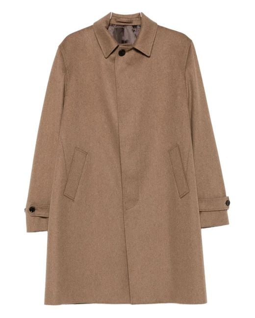 Lardini Brown Wool Coat for men