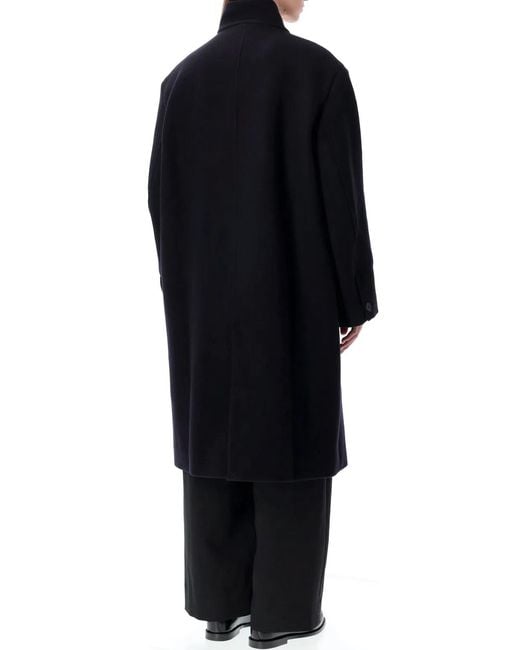 Studio Nicholson Black Morro Double Wool And Cashmere Coat